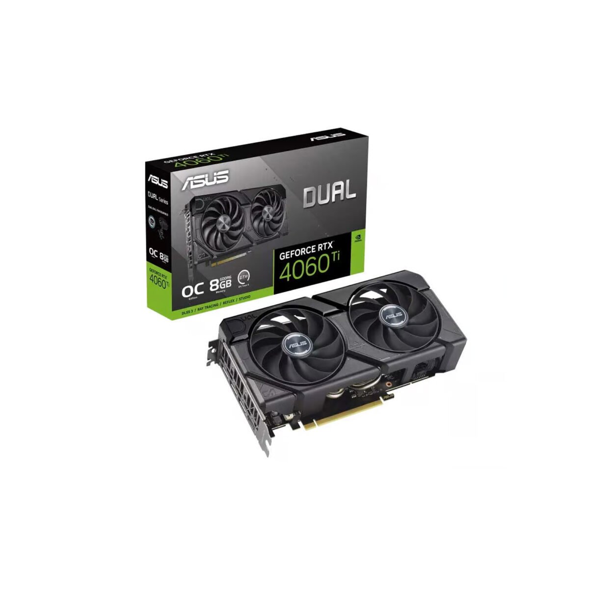⁦Asus Dual RTX 4060 TI 8Gb EVO OC Edition GDDR6 Graphic Car⁩ - الصورة ⁦1⁩