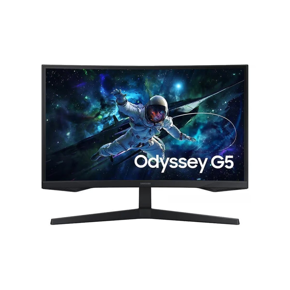⁦Samsung Odyssey G5 G55C S27CG552EM 27 Inch 165Hz 1Ms QHD VA Curved Gaming Monitor⁩ - الصورة ⁦1⁩