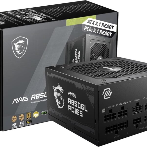 Power Supply Msi Mag A850GL /  850W 80 Plus Gold ATX3.0 Fully Modular