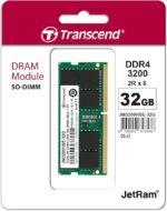 Transcend 32GB JM DDR4 3200 SO-DIMM  CL22 1.2V (JM3200HSE-32G) FOR LAPTOP