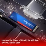 قرص SSD بذاكرة مستديمة SN5100 سعة 500GB من دبليو دي بلو (سرعات قراءة 6600 ميجابايت/ثانية، M.2 2280، منفذ الملحقات الاضافية السريع الجيل 4.0، ذاكرة التخزين المؤقت 4.0، تقنية سانديسك سي بي ايه ناند - Image 2